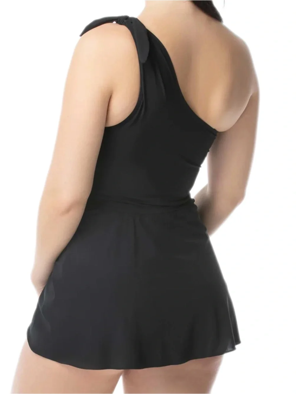 Coco Reef Rosaline One-Shoulder Tummy-Control Sarong Swim Dress NWT - Picture 2 of 10